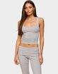 EDIKTED Linda Ribbed Scoop Neck Tank Top image number 1