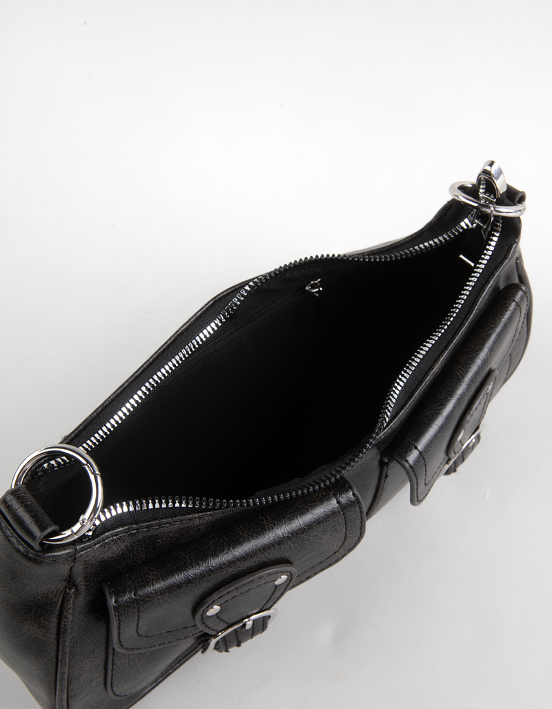 Faux Leather Buckle Shoulder Bag image number 10