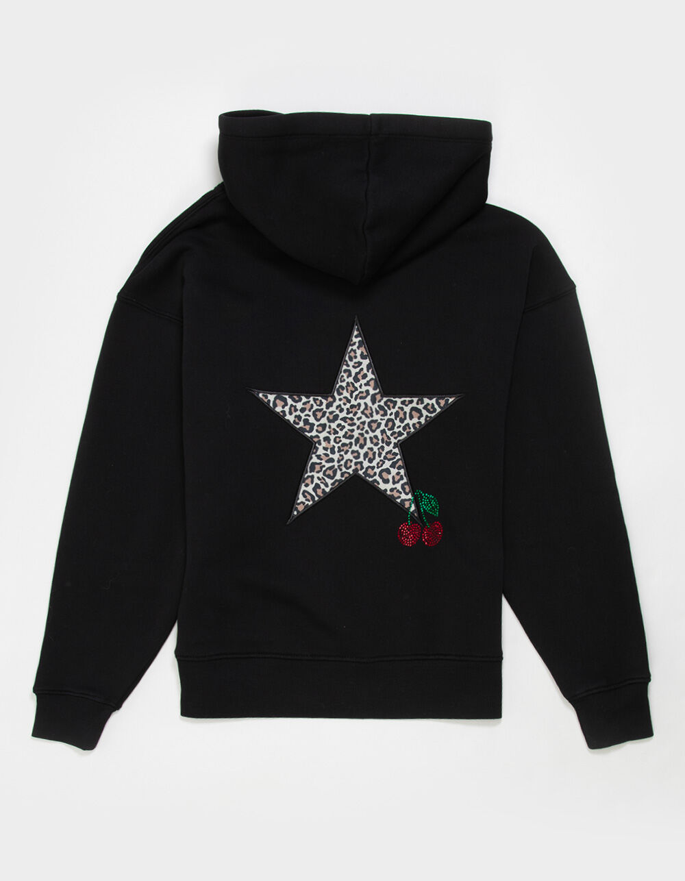 FULL TILT Leopard Star Girls Hoodie - BLACK - M | Tillys