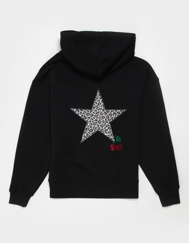 FULL TILT Leopard Star Girls Hoodie image number 2