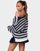 EDIKTED Eugenie Oversized Striped Knit Sweater image number 3