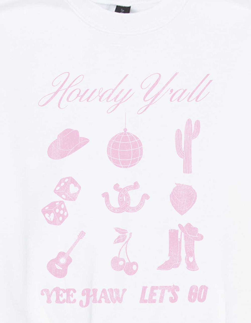 WESTERN Howdy Y'all Unisex Kids Crewneck Sweatshirt image number 1