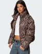 EDIKTED Dalya Leopard Printed Puffer Jacket image number 3