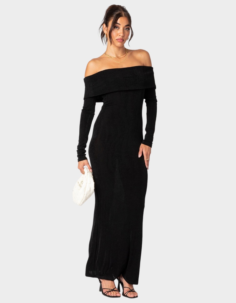 EDIKTED Susan Fold Over Maxi Dress image number 2
