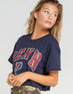 THE ORIGINAL RETRO BRAND University of Pennsylvania Womens Crop Tee image number 3