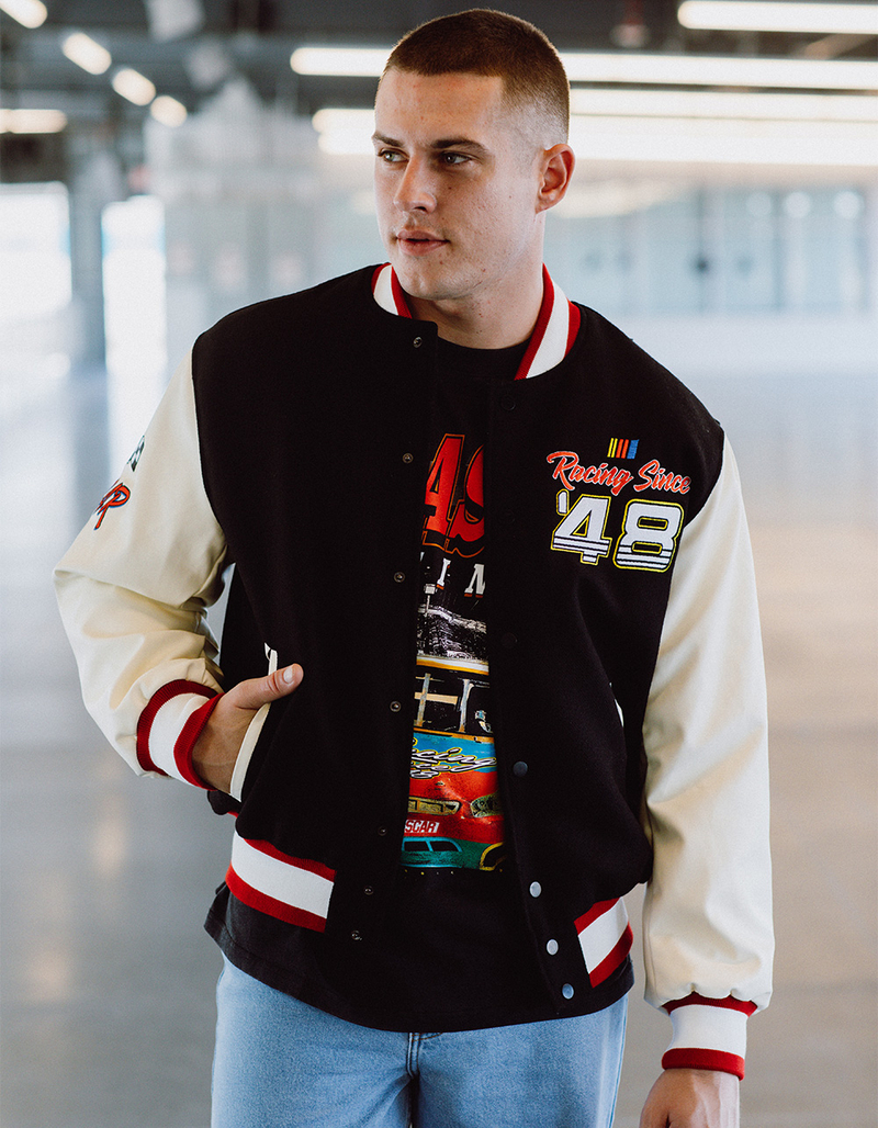 TILLYS x NASCAR Racing Team Mens Varsity Jacket image number 1