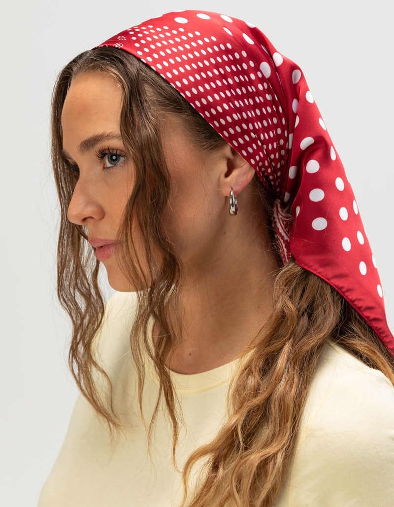 FULL TILT Polka Dot/Paisley Satin Headscarf image number 2
