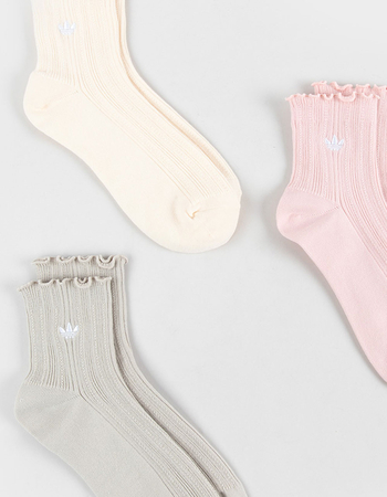 ADIDAS Originals 3 Pack Ruffle Quarter Womens Socks Alternative Image