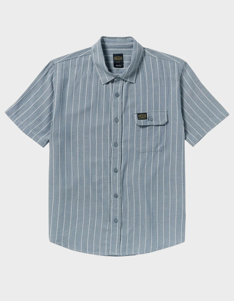 RVCA Dayshift Stripe II Mens Button Up Shirt image number 1