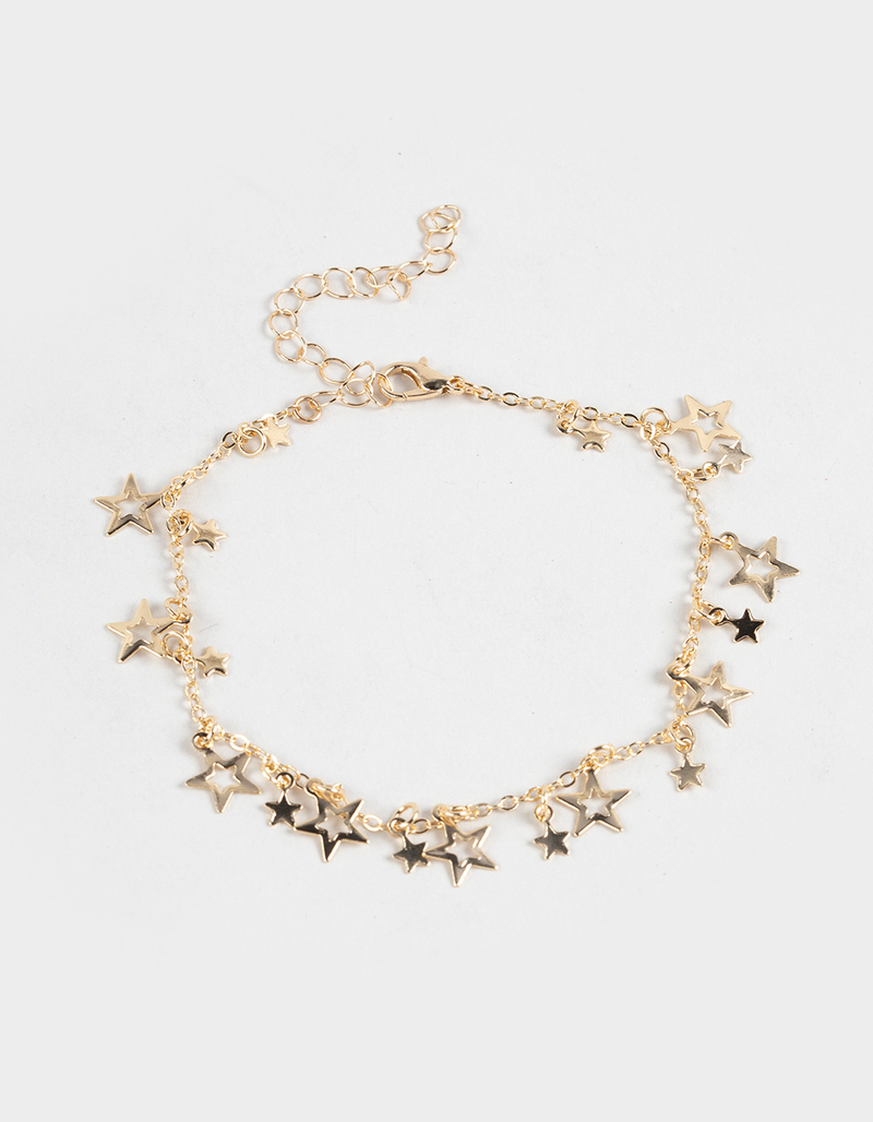 FULL TILT Multi Star Charm Anklet image number 1
