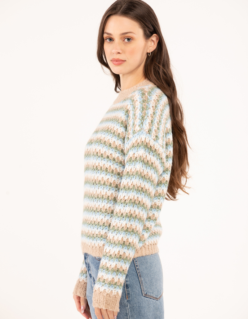 RSQ Womens Balloon Sleeve Textured Sweater image number 6