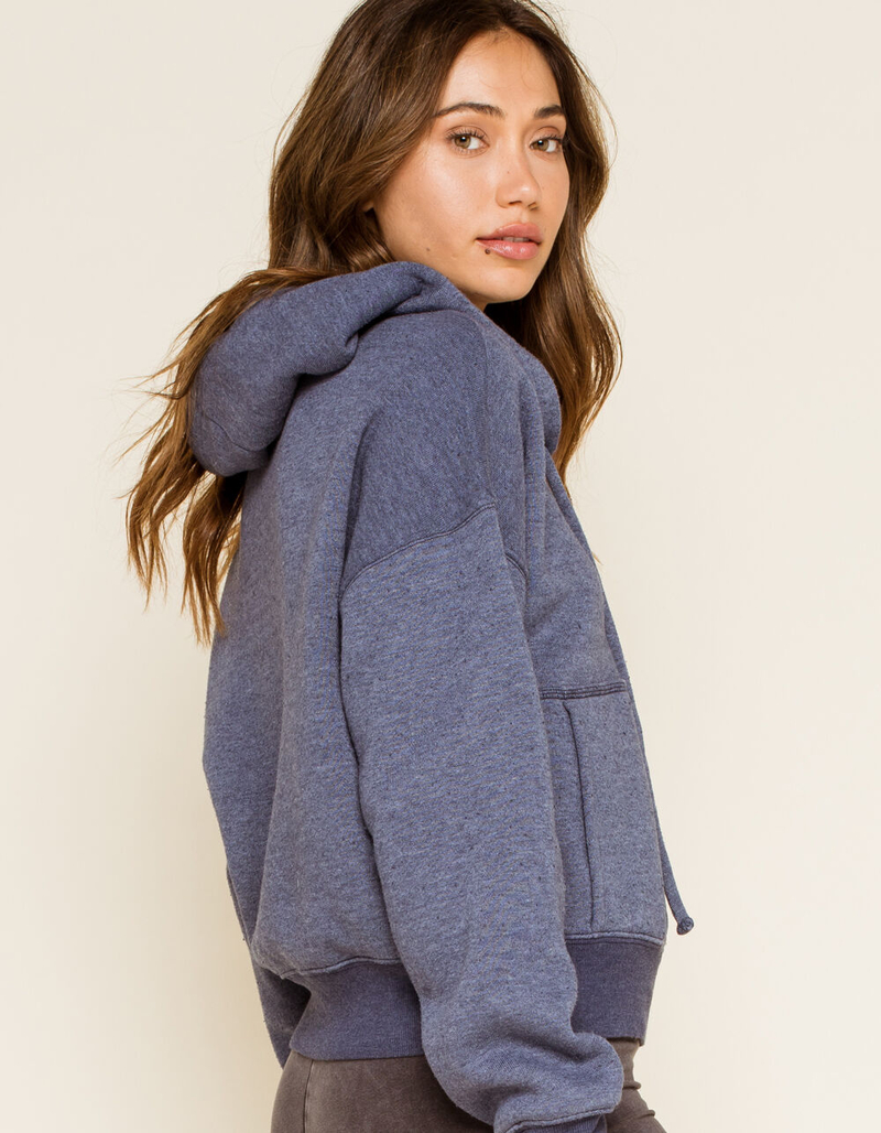 FREE PEOPLE Believer Womens Navy Sweat Hoodie image number 1