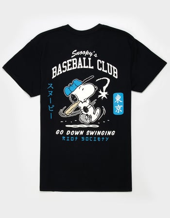 RIOT SOCIETY x Peanuts Snoopy's Baseball Club Mens Tee Primary Image