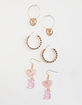 FULL TILT 3 Pack Gummy Bear Chain Hoop Earring Set image number 1