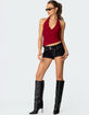 EDIKTED Rhett Asymmetric Hem Halter Top image number 2
