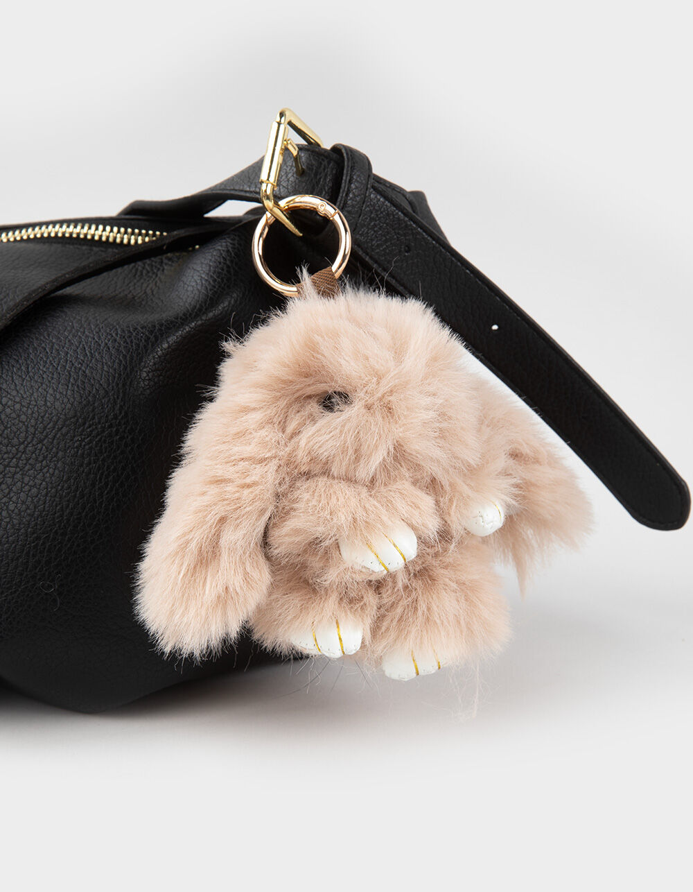 FULL TILT Plush Bunny Bag Charm - BROWN - ONE SIZE | Tillys