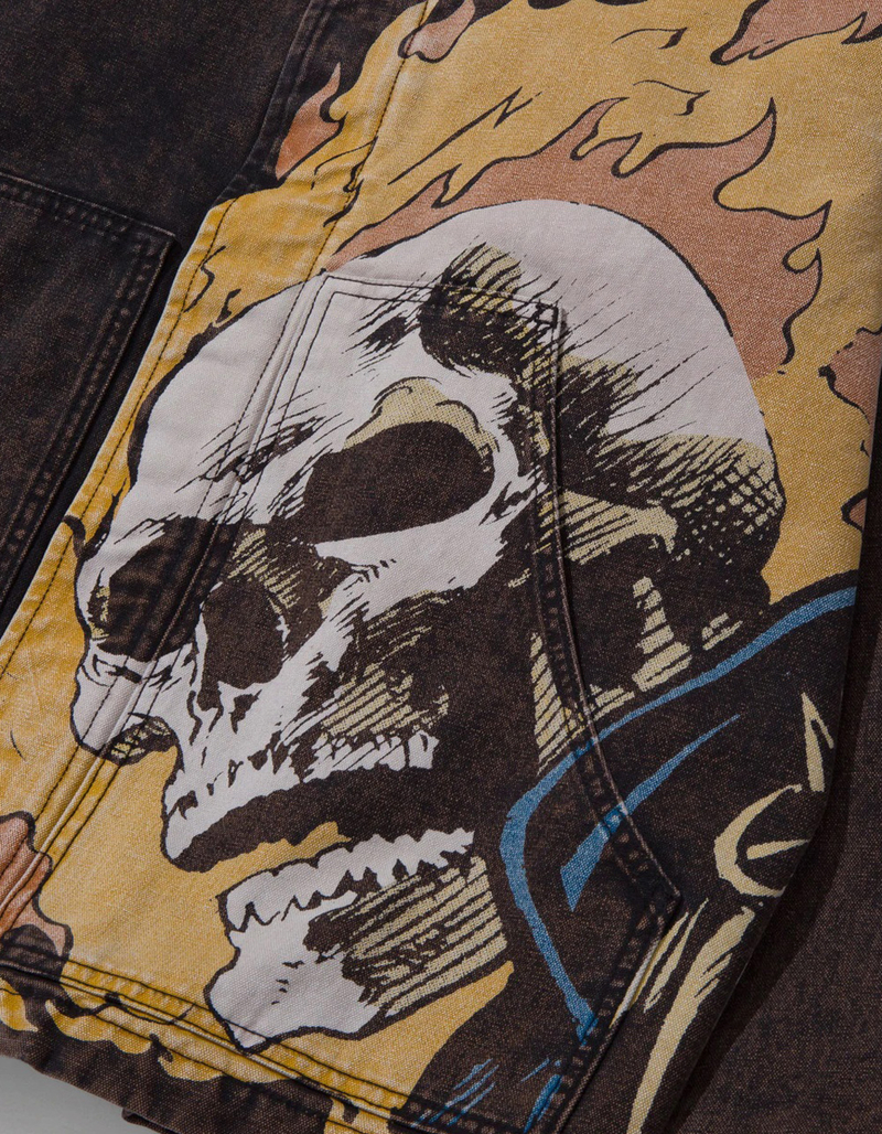 HUF x Marvel Ghost Rider Mens Work Jacket image number 2
