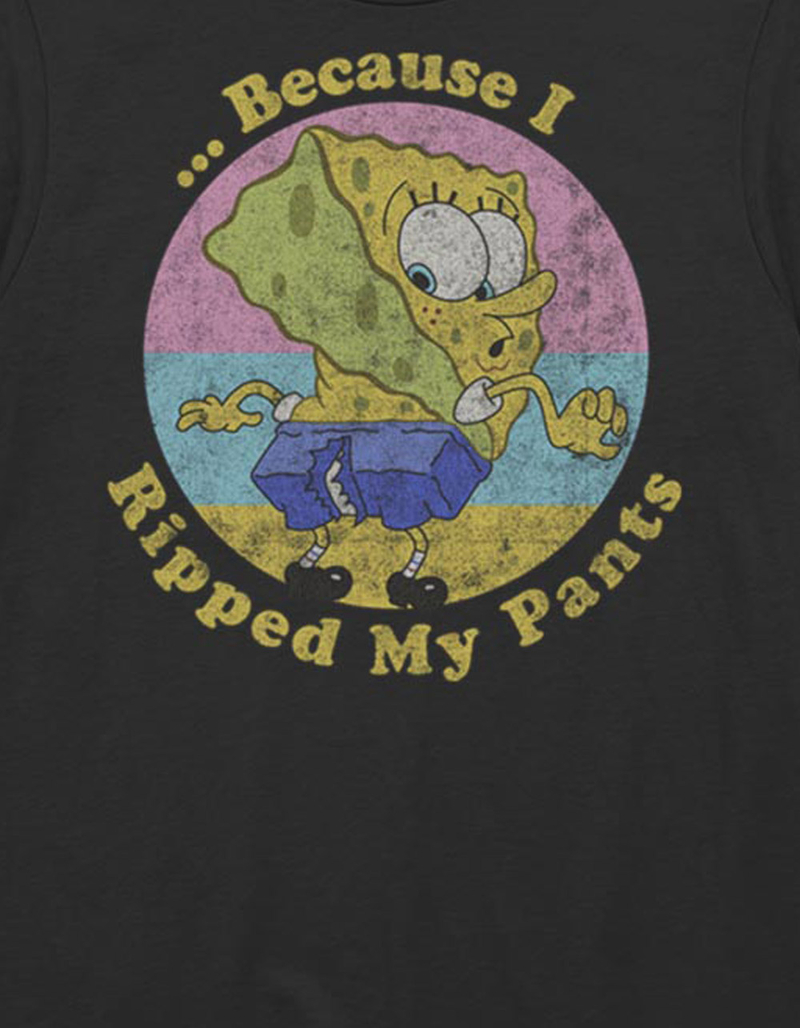 SPONGEBOB Because I Ripped My Pants Tee image number 1