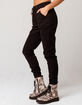 SKY & SPARROW Porkchop Pocket Womens Black Jogger Pants image number 4
