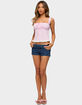 EDIKTED Zeffie Textured Gingham Tie Front Top image number 4
