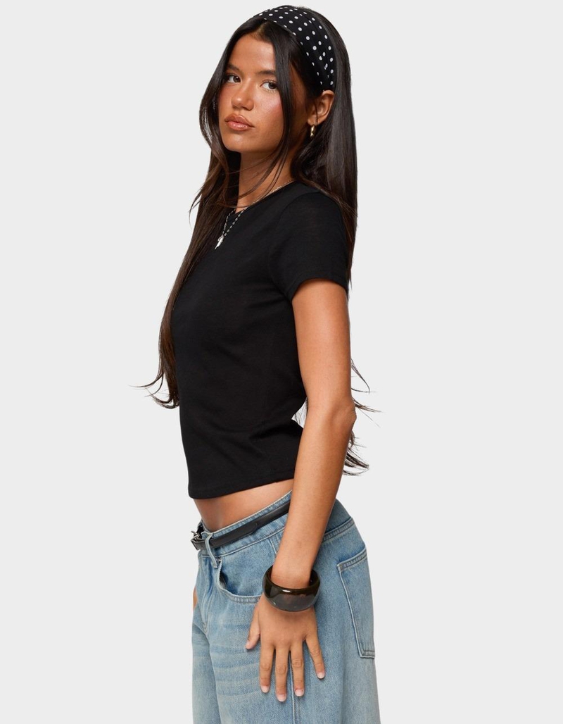 EDIKTED Nikkey Semi Sheer Tee image number 1
