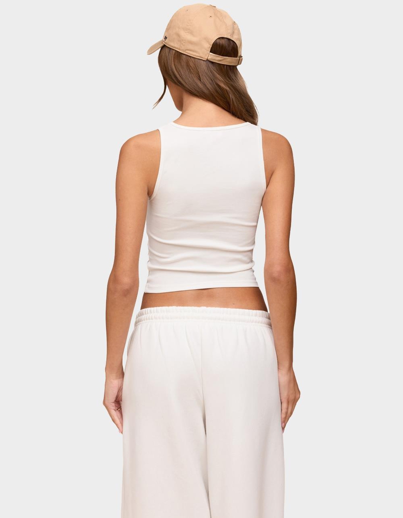 EDIKTED Linda Ribbed Scoop Neck Tank Top image number 2