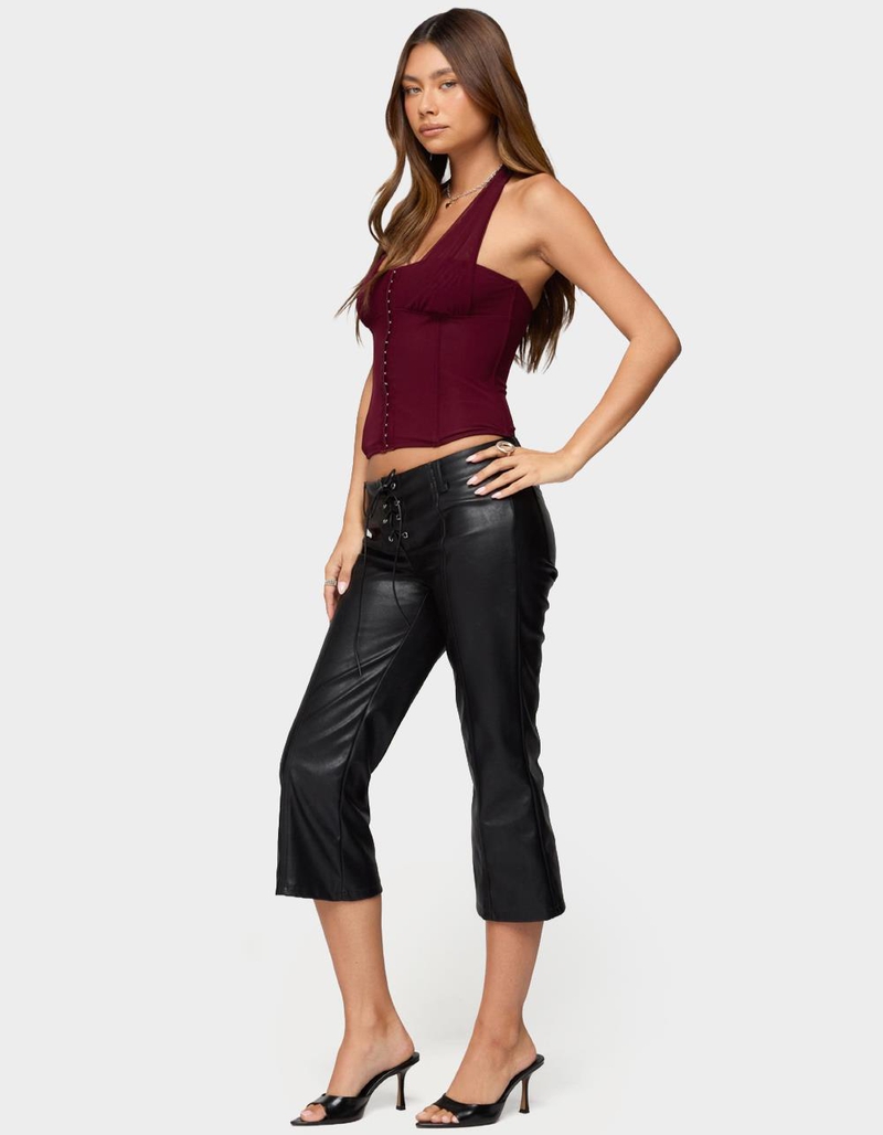 EDIKTED Rosalina Mesh Halter Corset image number 2