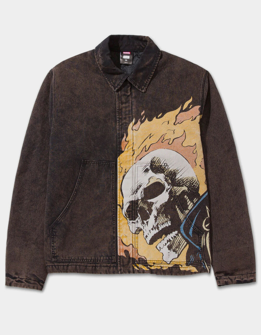 HUF x Marvel Ghost Rider Mens Work Jacket - BLACK RINSE - S | Tillys