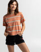 DICKIES Stripe Womens Crop Tee image number 1