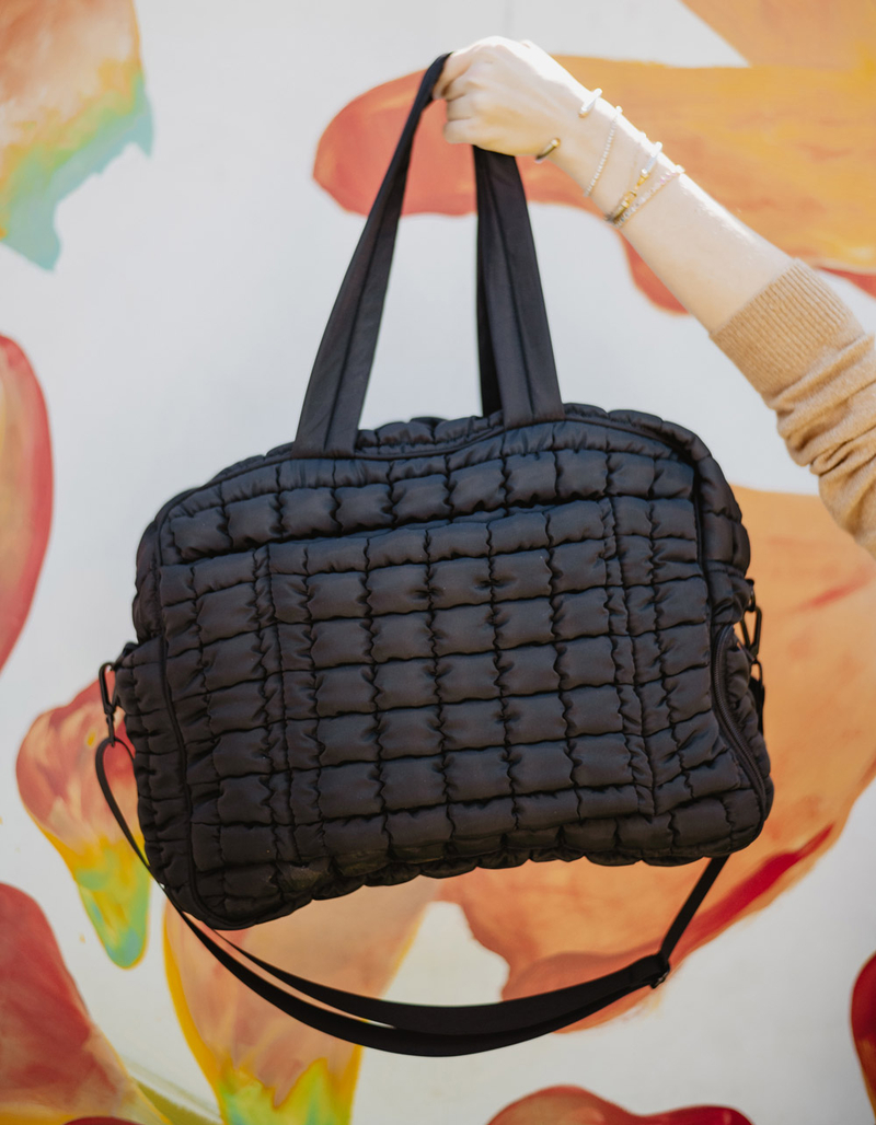 KATYDID Quilted Weekend Duffel Bag image number 3