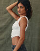 WEST OF MELROSE Lace One Shoulder Womens Top image number 2