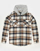 RSQ Mens Plaid Hooded Flannel image number 2