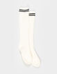 FULL TILT Waffle Stripe Knee High Womens Socks image number 1