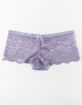 FULL TILT Lace Back Detail Lilac Boyshorts image number 1