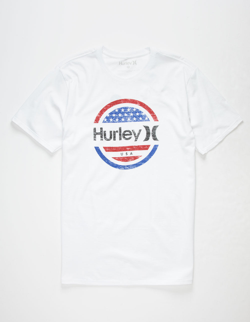 HURLEY One & Only Circle Stars Mens T-Shirt image number 0