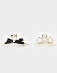 Bow Pearl Claw Hair Clips 2 Pack  image number 2