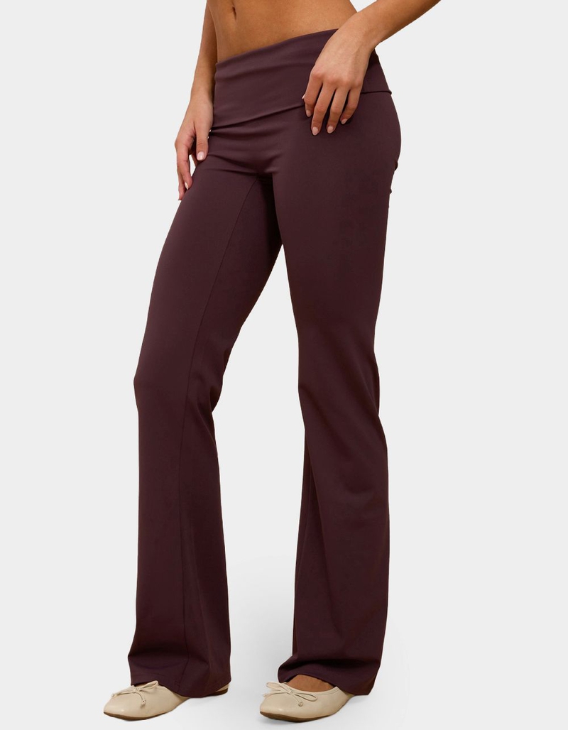 EDIKTED Oriane Foldover Flared Leggings image number 1