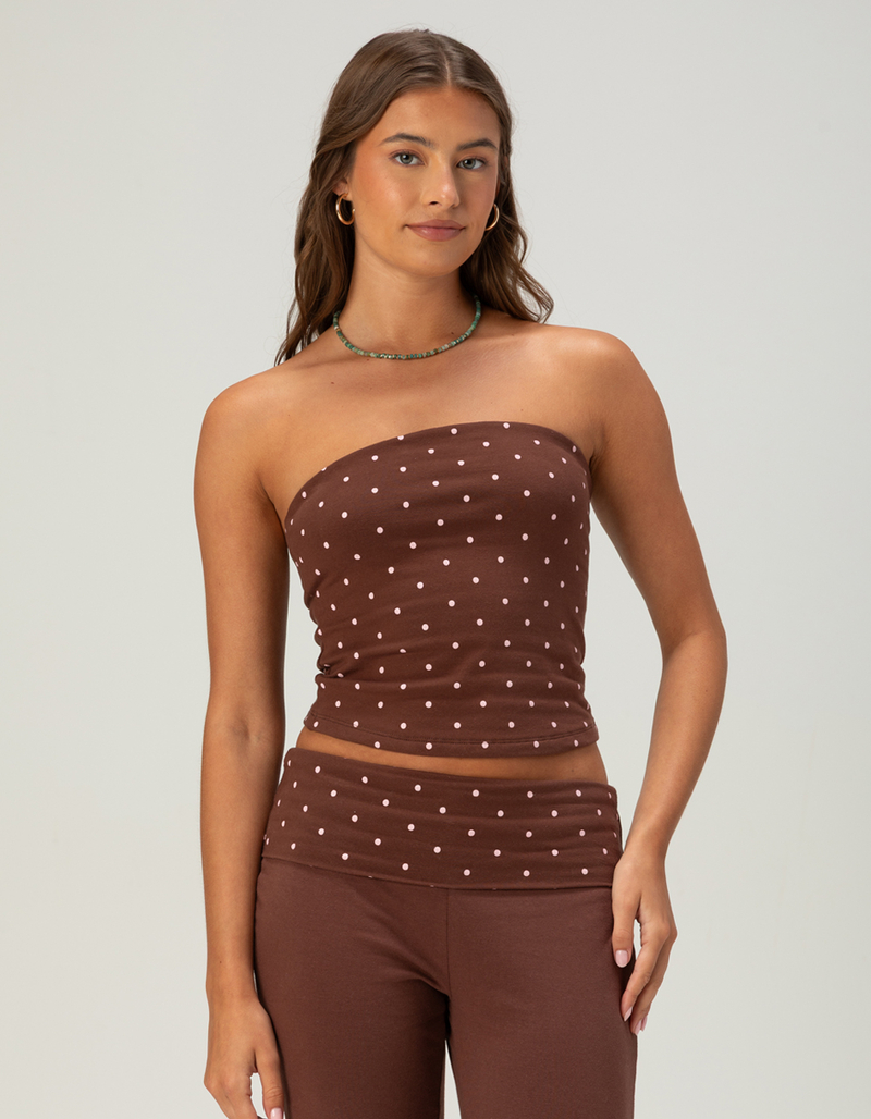 FULL TILT Polka Dot Womens Tube Top image number 0