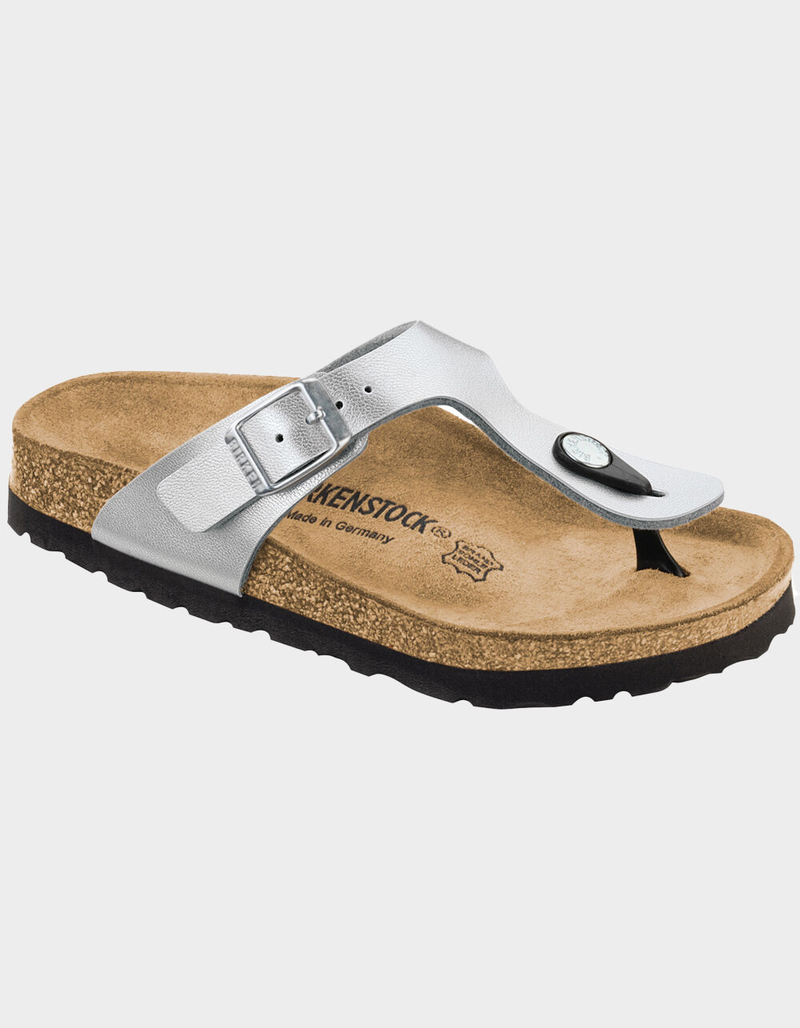 BIRKENSTOCK Gizeh Girls Silver Sandals image number 0