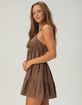 RSQ Womens Open Back Babydoll Mini Dress image number 3