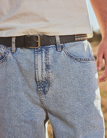 Mini Metal Pyramid Mens Belt Alternative Image