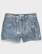 RSQ Girls Metallic Coated Denim Shorts image number 2