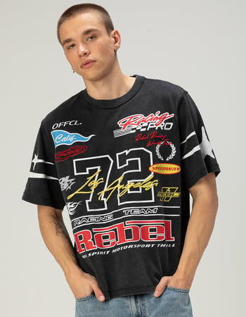 RSQ Mens Moto Boxy Tee Primary Image