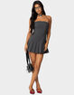 EDIKTED Pleated Drop Waist Mini Dress image number 1