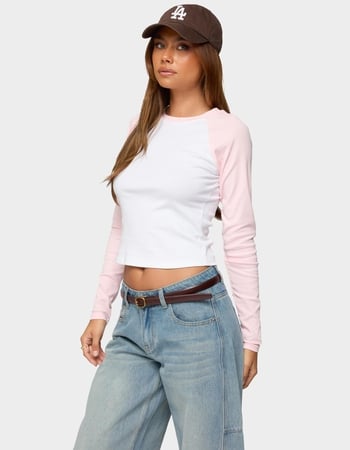 EDIKTED Raya Long Sleeve Tee Alternative Image