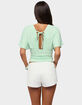 EDIKTED Betee Flutter Plunge Neck Top image number 3