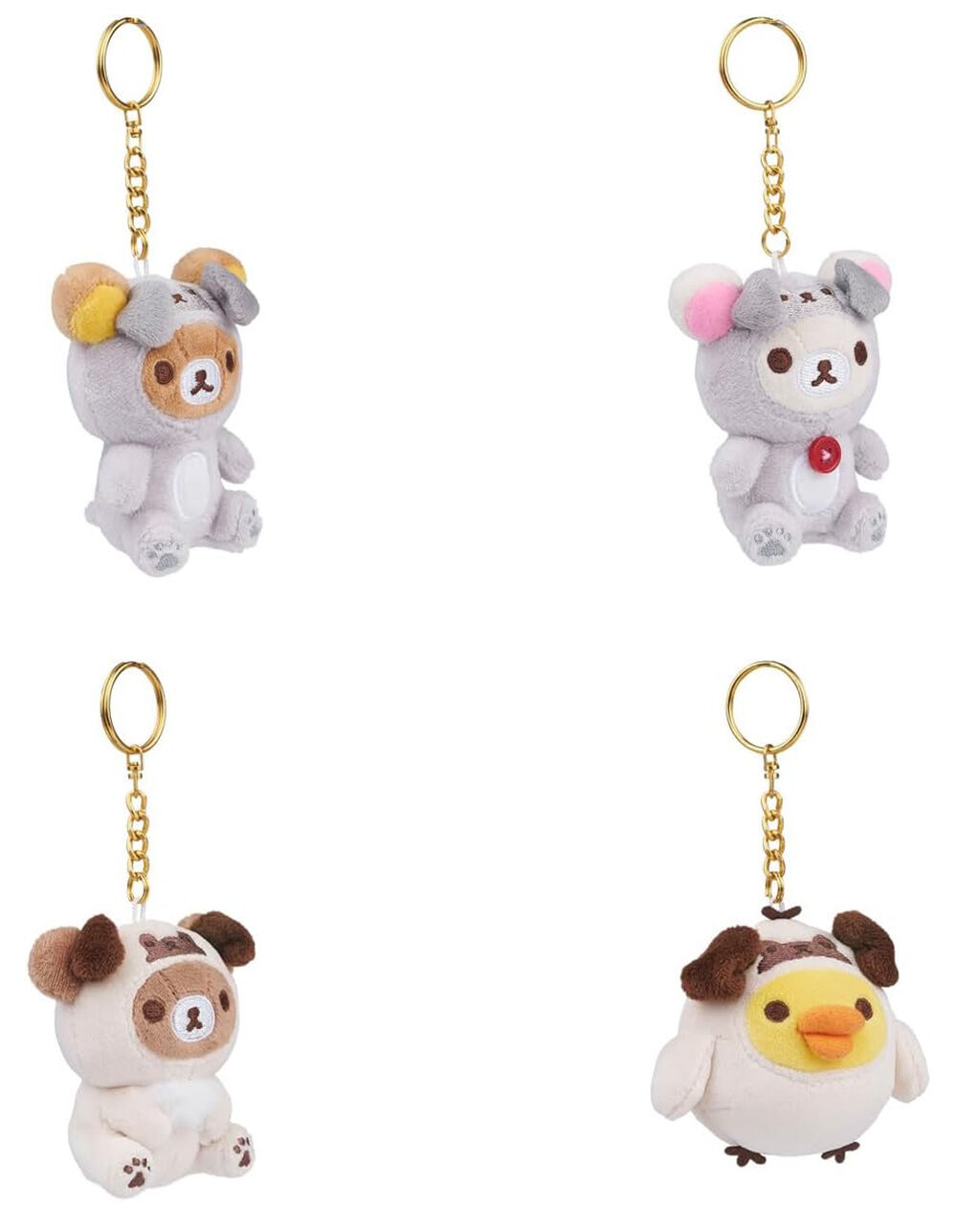 Rilakkuma Pug Series 6 Plush Keychain Blind Box - ASST - ONE SIZE