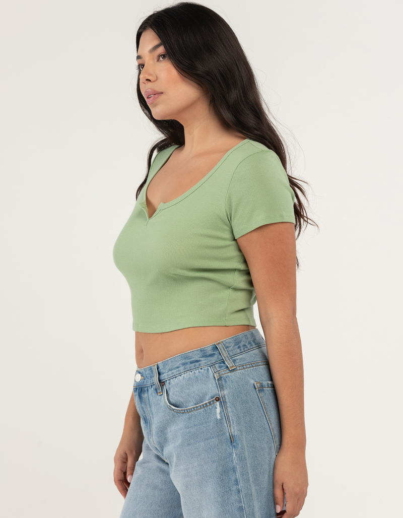 FULL TILT Essentials Split Neck Womens Tee image number 5