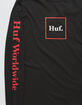HUF Domestic Black & Red Mens T-Shirt image number 2