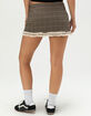 WEST OF MELROSE Womens Plaid Micro Skirt image number 4